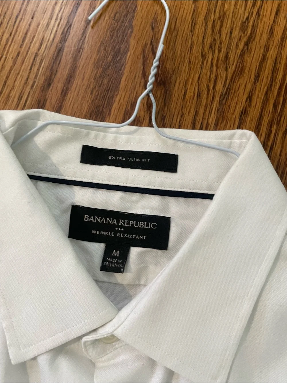 Banana Republic White Men's Dress Shirt
